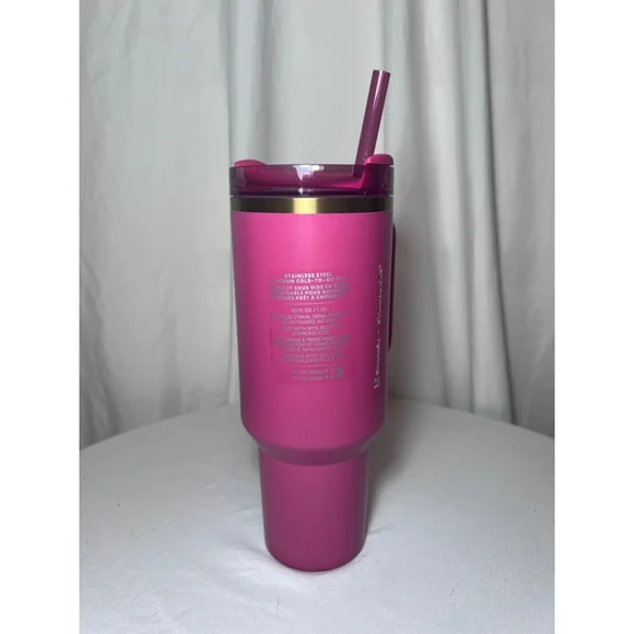Stanley x Starbucks Berry Pink Glitter Tumbler 40oz NWT - Picture 2 of 8